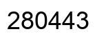Number 280443 black image