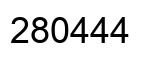 Number 280444 black image