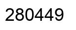 Number 280449 black image