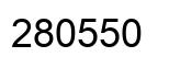 Number 280550 black image