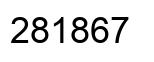 Number 281867 black image