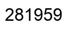 Number 281959 black image