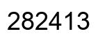 Number 282413 black image