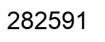 Number 282591 black image