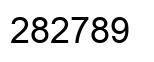 Number 282789 black image