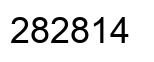 Number 282814 black image