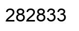 Number 282833 black image