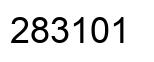 Number 283101 black image