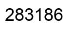Number 283186 black image