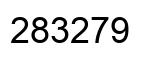 Number 283279 black image