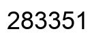 Number 283351 black image