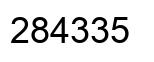 Number 284335 black image
