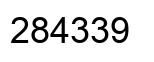 Number 284339 black image