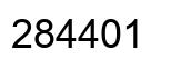 Number 284401 black image