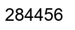 Number 284456 black image