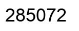 Number 285072 black image