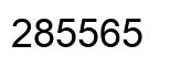 Number 285565 black image