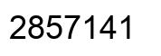 Number 2857141 black image