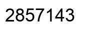 Number 2857143 black image