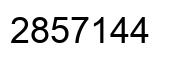 Number 2857144 black image