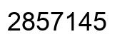Number 2857145 black image
