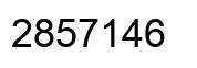 Number 2857146 black image
