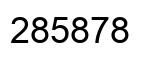 Number 285878 black image