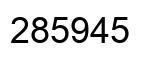 Number 285945 black image