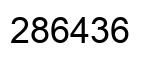 Number 286436 black image