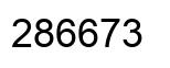 Number 286673 black image