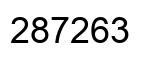 Number 287263 black image