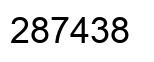 Number 287438 black image