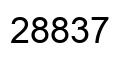 Number 28837 black image