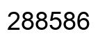 Number 288586 black image