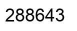 Number 288643 black image