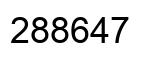 Number 288647 black image