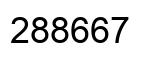 Number 288667 black image