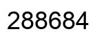 Number 288684 black image