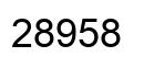 Number 28958 black image