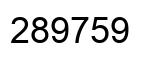 Number 289759 black image