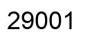 Number 29001 black image