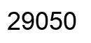 Number 29050 black image