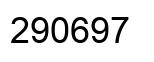 Number 290697 black image