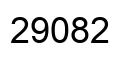 Number 29082 black image