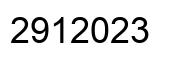 Number 2912023 black image