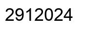 Number 2912024 black image