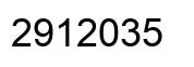 Number 2912035 black image