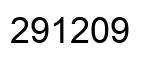 Number 291209 black image