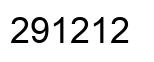 Number 291212 black image