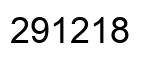 Number 291218 black image